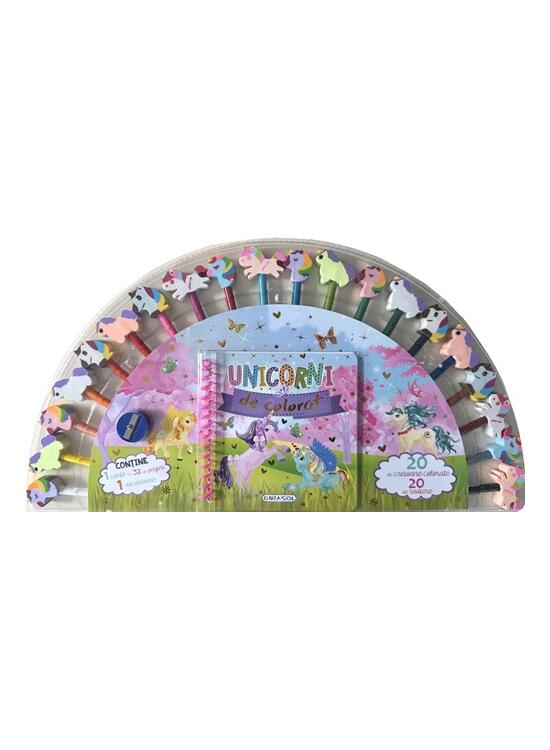 Copertă produs Carte de colorat cu 20 creioane - Unicorni - gallery big 1