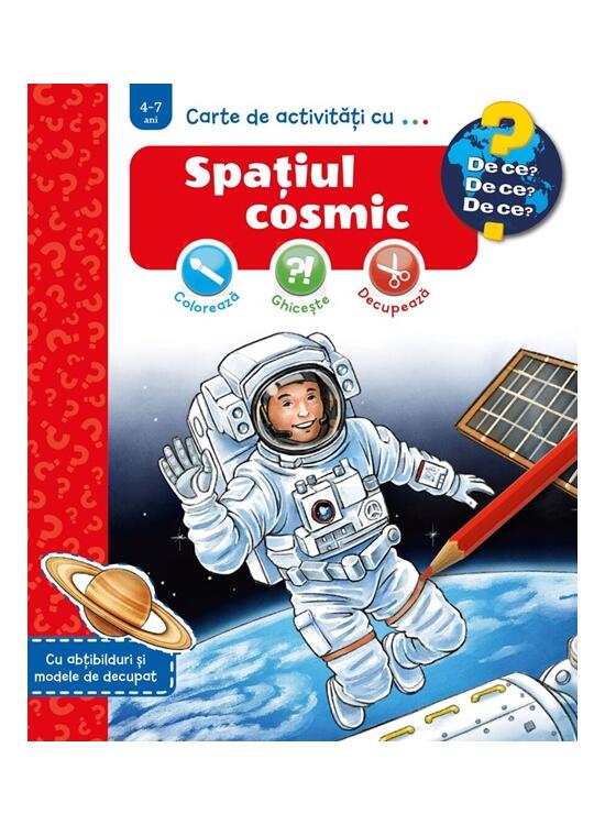 Copertă produs Carte de activități cu... Spațiul cosmic - gallery big 1