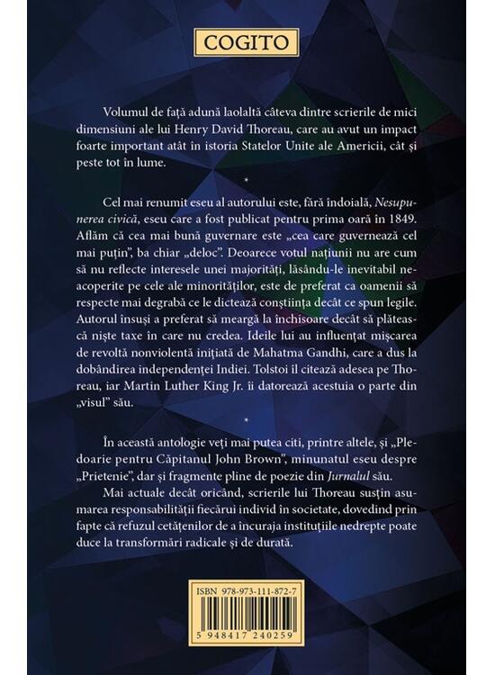 Copertă produs Nesupunerea civică și alte scrieri - gallery big 2