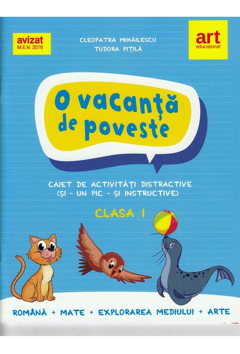 Copertă produs O vacanță de poveste. Clasa I. Caiet de activități