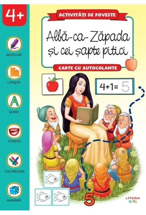 Copertă produs Activități de poveste. Albă-ca-Zăpada și cei șapte pitici