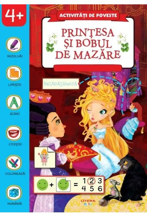 Copertă produs Activități de poveste. Prințesa și bobul de mazăre