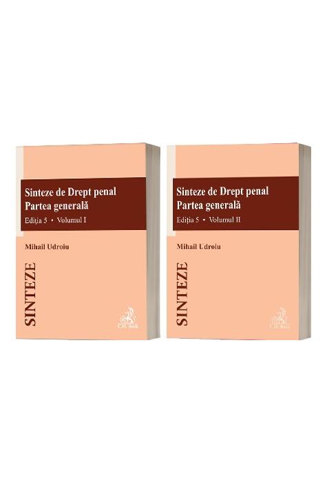 Copertă produs Sinteze de Drept penal. Partea generală (Vol. 1 + Vol. 2)