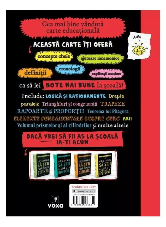 Copertă produs Tot ce trebuie să știi ca să fii as la geometrie. Ghid de studiu complet pentru gimnaziu - gallery big 2
