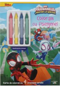 Copertă produs Marvel. Păienjenelul și prietenii lui uimitori. Colorăm cu Păienjenel