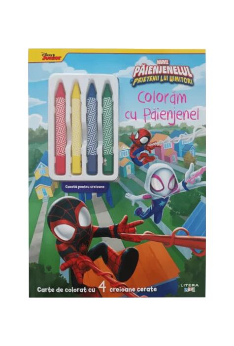Copertă produs Marvel. Păienjenelul și prietenii lui uimitori. Colorăm cu Păienjenel