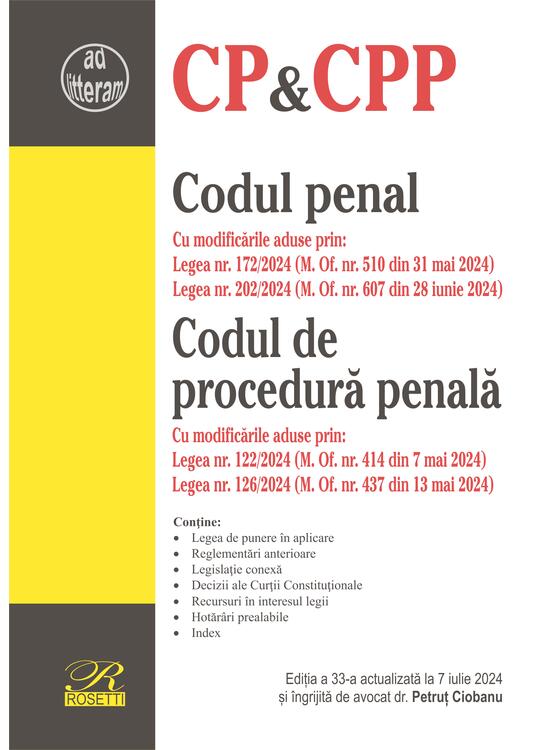 Copertă produs Codul penal. Codul de procedură penală - gallery big 1