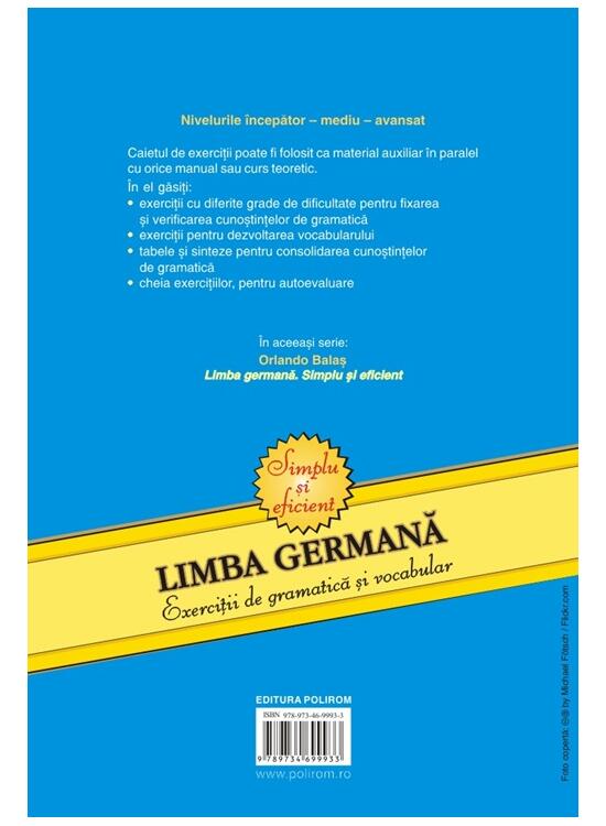 Copertă produs Limba germană. Exerciții de gramatică și vocabular - gallery big 2