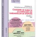 Copertă produs Admiterea &icirc;n magistratură și &icirc;n avocatură. Culegere de subiecte cu explicații ale variantelor de răspuns. Drept penal - 2024 - gallery small 