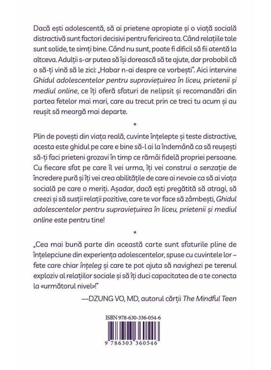Copertă produs Ghidul adolescentelor pentru supraviețuirea &icirc;n liceu, prietenii și mediul online - gallery big 2