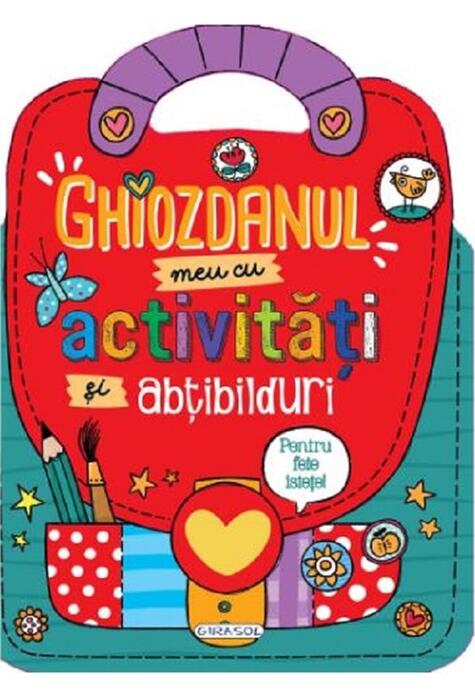 Copertă produs Ghiozdanul meu cu activități și abțibilduri pentru fete istețe!