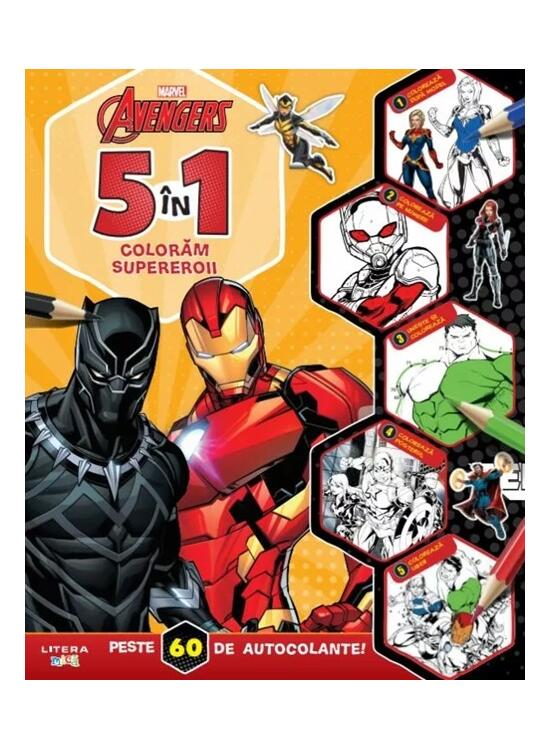 Copertă produs Disney. Marvel. Avengers. 5 &icirc;n 1. Colorăm supereroii - gallery big 1