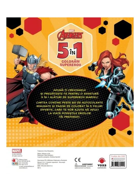 Copertă produs Disney. Marvel. Avengers. 5 &icirc;n 1. Colorăm supereroii - gallery big 2