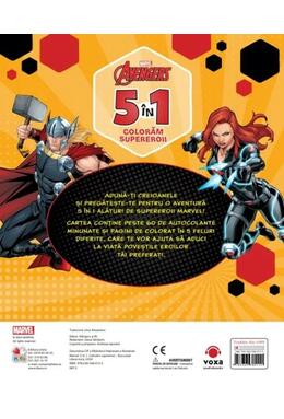 Copertă produs Disney. Marvel. Avengers. 5 &icirc;n 1. Colorăm supereroii