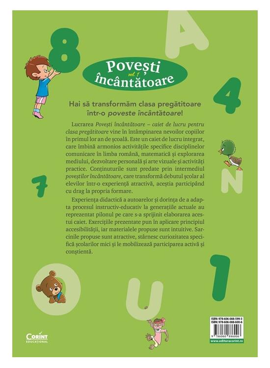 Copertă produs Povești &icirc;nc&acirc;ntătoare. Caiet de lucru pentru clasa pregătitoare (Vol. 1) - gallery big 2