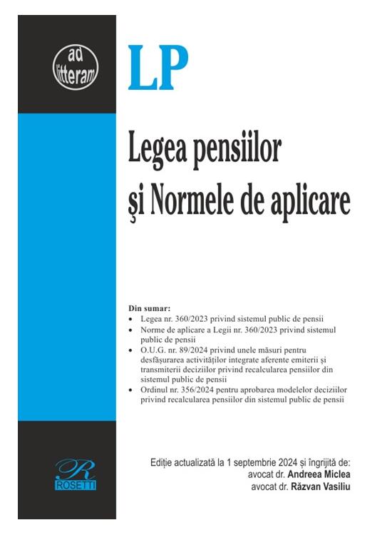 Copertă produs Legea pensiilor și Normele de aplicare - gallery big 1