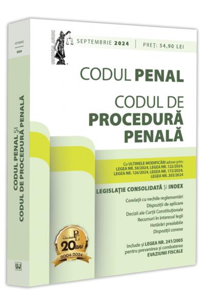 Codul penal și codul de procedură penală: septembrie 2024