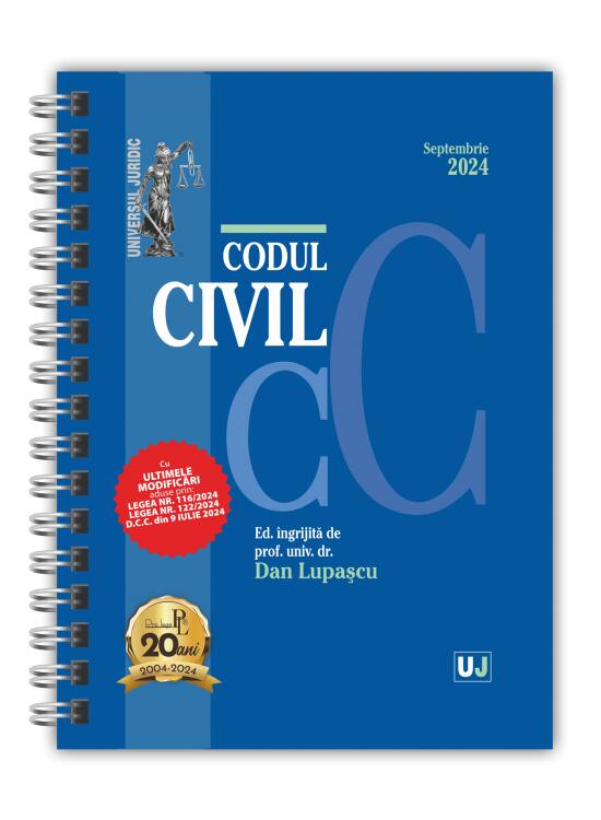 Copertă produs Codul civil Septembrie 2024 (ediție spiralată) - gallery big 1