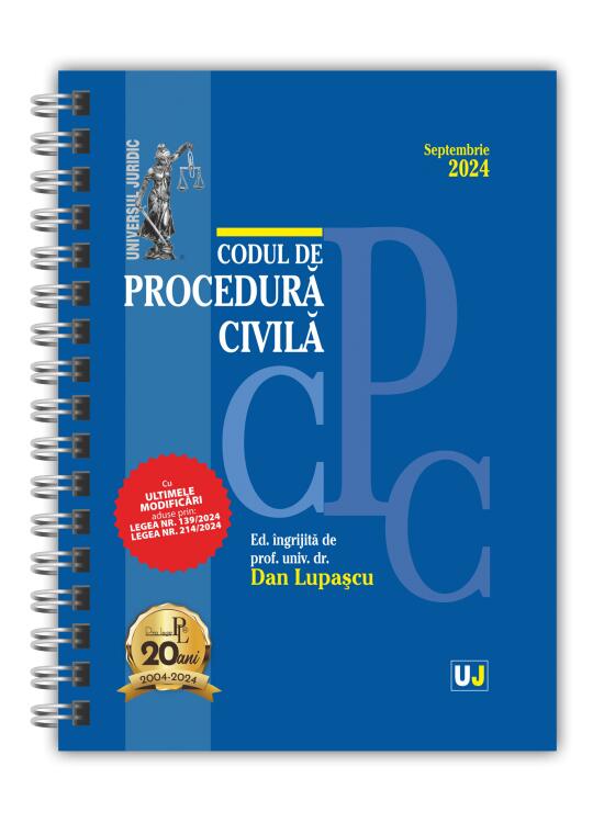 Copertă produs Codul de procedură civilă: Septembrie 2024 (ediție spiralată) - gallery big 1
