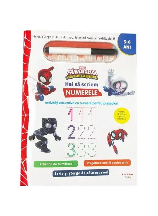 Copertă produs Marvel. Păienjenelul și prietenii lui uimitori. Scrie și șterge. Hai să scriem numerele - gallery big 1