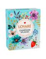 Copertă produs Cutie cu 32 pliculețe Lovar&eacute; - Splashes of Champagne: Amestec de ceai negru, ceai verde, căpșuni și petale de albăstrele 64 g - thumb 2