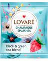 Copertă produs Cutie cu 90 pliculețe Lovar&eacute; - Splashes of Champagne: Amestec de ceai negru, ceai verde, căpșuni și petale de albăstrele 180 g - thumb 1