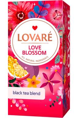Copertă produs Cutie ceai cu 24 pliculețe Lovar&eacute; - Love Blossom: amestec de ceai negru cu fructe de pădure, petale de flori și arome de fructe 48 g