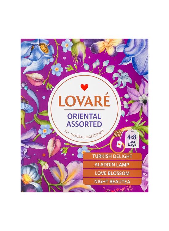 Copertă produs Cutie cu 32 pliculețe Lovar&eacute; - Oriental Assorted: amestec de ceai verde, plante și fructe 64 g - gallery big 1