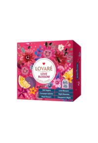 Copertă produs Cutie cu 90 pliculețe Lovar&eacute; - Love Blossom: Amestec de ceai verde cu fructe și ierburi 165 g