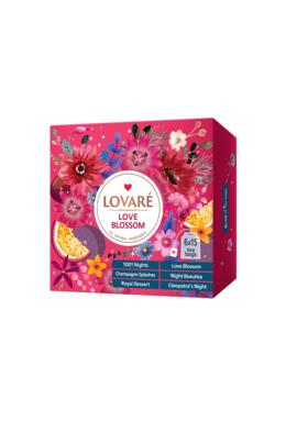 Copertă produs Cutie cu 90 pliculețe Lovar&eacute; - Love Blossom: Amestec de ceai verde cu fructe și ierburi 165 g