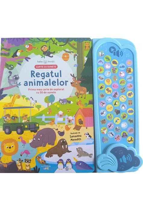 Copertă produs Bebe &icirc;nvață. Regatul animalelor. Carte cu sunete