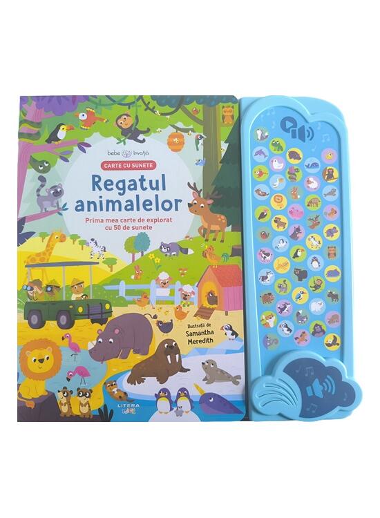 Copertă produs Bebe &icirc;nvață. Regatul animalelor. Carte cu sunete - gallery big 1