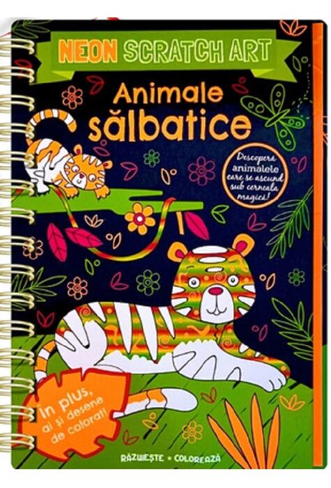 Copertă produs Animale sălbatice. Neon Scratch Art