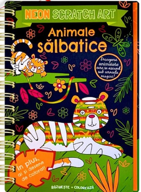 Copertă produs Animale sălbatice. Neon Scratch Art - gallery big 1