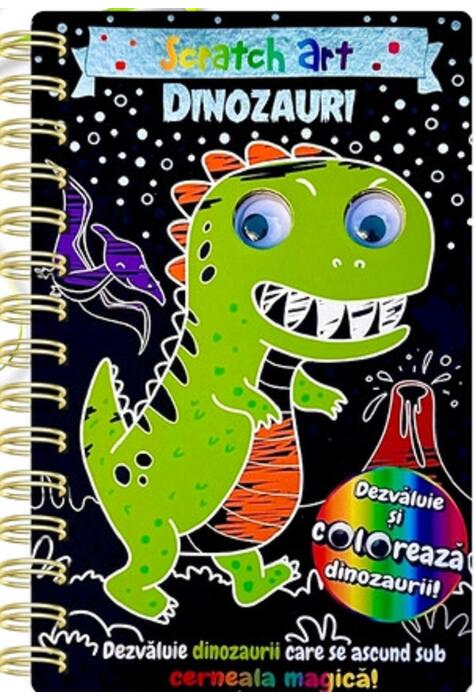 Copertă produs Dinozauri. Scratch Art