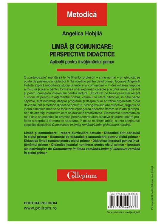 Copertă produs Limbă şi comunicare: perspective didactice - gallery big 2