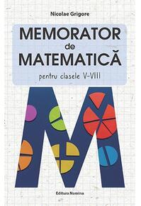 Copertă produs Memorator de Matematică pentru clasele V-VIII