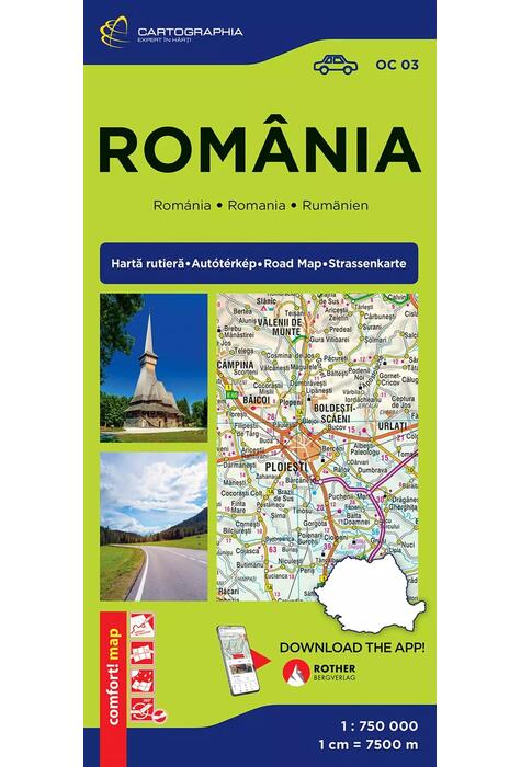 Copertă produs Hartă rutieră Rom&acirc;nia Comfort