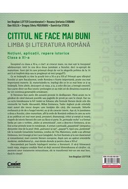 Copertă produs Cititul ne face mai buni. Limba și literatura rom&acirc;nă. Noțiuni, aplicații, repere istorice. Clasa a XI-a