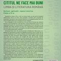 Copertă produs Cititul ne face mai buni. Limba și literatura rom&acirc;nă. Noțiuni, aplicații, repere istorice. Clasa a XI-a - gallery small 