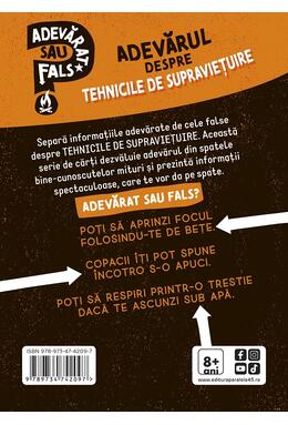 Copertă produs Adevărat sau fals. Adevărul despre tehnicile de supraviețuire