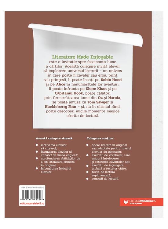 Copertă produs Literature Made Enjoyable. A Workbook for 7th and 8th Grade Students - gallery big 2