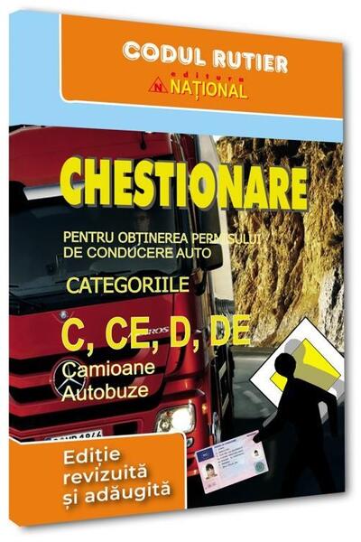 Chestionare pentru obţinerea permisului de conducere auto categoriile C, CE, D, DE