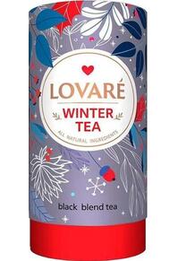 Copertă produs Tub de ceai Lovar&eacute; - Winter Tea: Amestec de ceai negru, fructe şi petale de flori, cu aromă de kaki, șofran și pepene galben 80g