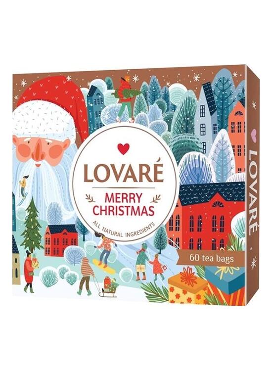 Copertă produs Set de ceai Lovar&eacute; Merry Christmas - Cutie cu 60 pliculețe a c&acirc;te 12 arome, 112,5 g - gallery big 1