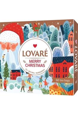 Copertă produs Set de ceai Lovar&eacute; Merry Christmas - Cutie cu 60 pliculețe a c&acirc;te 12 arome, 112,5 g