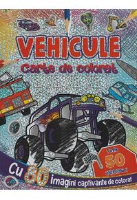 Copertă produs Vehicule. Carte de colorat cu peste 50 abțibilduri