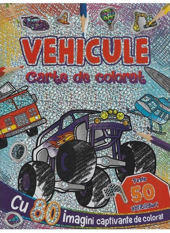 Copertă produs Vehicule. Carte de colorat cu peste 50 abțibilduri - gallery big 1