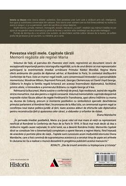 Copertă produs Povestea vieții mele. Capitole t&acirc;rzii