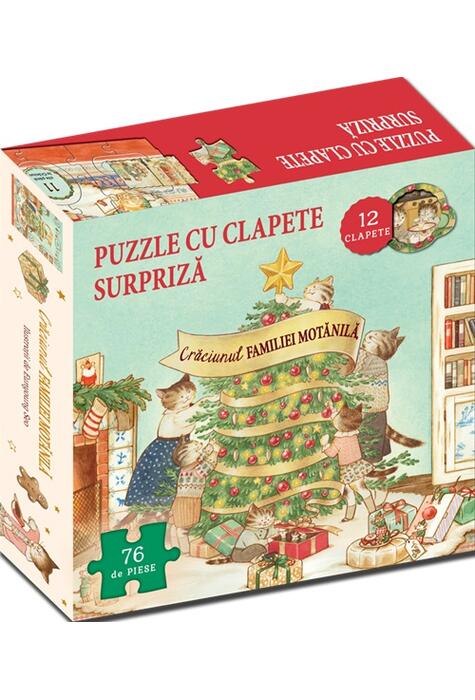 Copertă produs Crăciunul familiei Motănilă - Carte + Puzzle